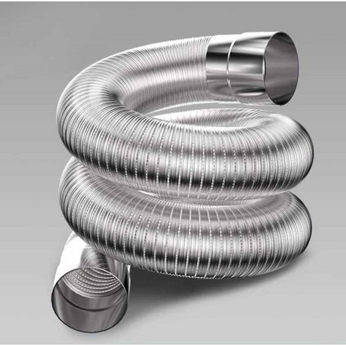 보일러연통 압축 자바라 난로 보일러 엘보 배기통 기름보일러 및 라이딩 카드 2세트(5-6cm)