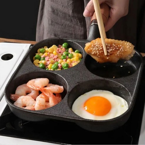 요리의 즐거움을 더하는 마법, 인덕션 4구 무쇠 에그팬