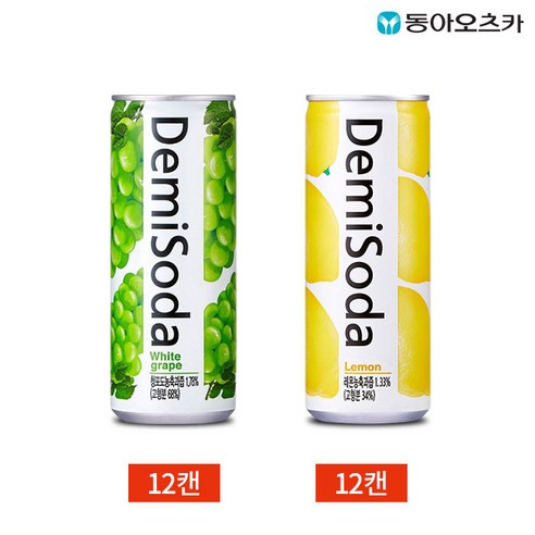 동아 데미소다 애플 레몬 2종 250ml x 30캔 세트, 단품, 30개