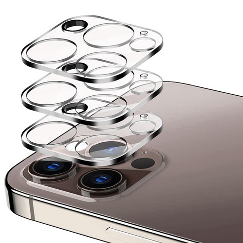 아이폰15 카메라  1+1+1 넥스트모바일 아이폰15 프로 맥스 플러스 카메라 풀커버 렌즈 보호 투명 강화유리 필름, 3매입