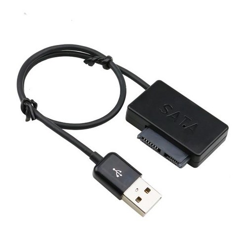 노트북 CD-ROM 드라이브 SATA to USB 케이블 6P + 7P 2.0 간편한 라인 전송 박스 케이스 컴퓨터 구성 요소, 없음 컴퓨터cd Best Top5