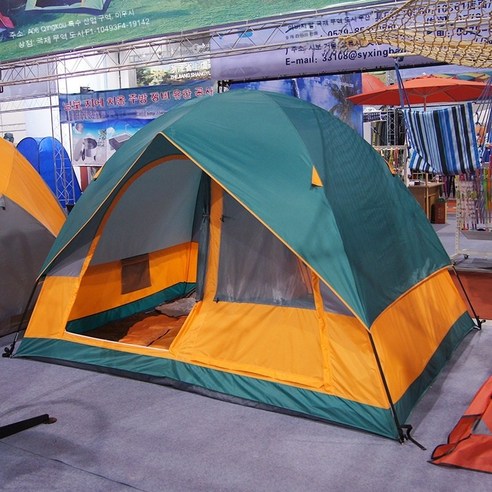 2층 2층 4-6인 야외 캠핑카 방수 자외선 차단 차양 텐트, 색상으로 보여지듯이, 3-4명