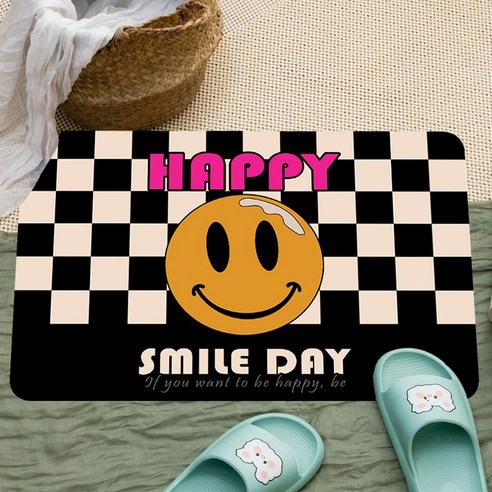 세어구트 굿스마일 빨아쓰는 규조토 발매트 40*60cm, HAPPY SMILE DAY