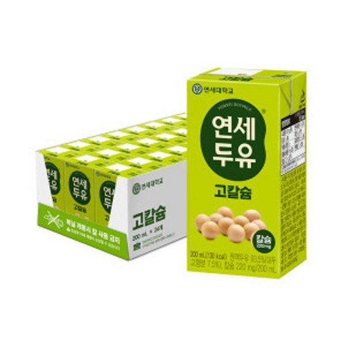 [영양 가득한] 연세두유 고칼슘 두유 200ml 24팩 1셋트 [고칼슘 시니어 건강두유 칼슘 아침음료] [집들이 병문안 어르신음료], 21셋트