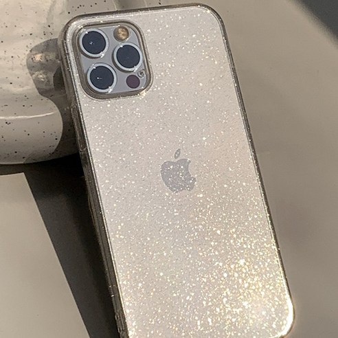 투명 반짝이 글리터로 눈길을 사로잡고 아이폰을 안전하게 보호하는 케이스