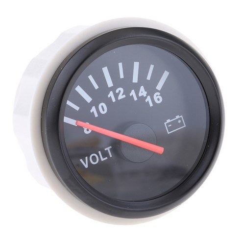 9-32V 해양 보트 배터리 전기 자동차 트럭 전압계 게이지 52mm/2", N3, 설명