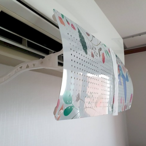 벽걸이 에어컨 실외기 바람막이 날개 가림막 무풍 윈드바이저 블루, 1개