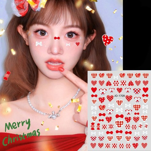 걸스코코 페이스 쥬얼리 스티커 바디스티커 페스티벌 큐빅스티커 메이크업스티커 파티 타투 보석 패션스티커, 69번