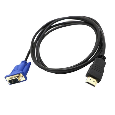 어댑터 케이블 어댑터 비디오 컨버터 남성/VGA HDMI 3피트/1M 1080P 340MHz, 검은 색, 1m, PVC