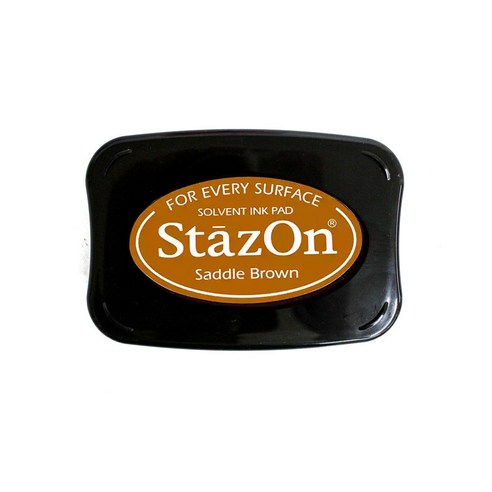 츠키네코 스테이즈온 StazOn 유성 잉크패드 다꾸 가죽 유리 올인원 스탬프, sz-43, 1개