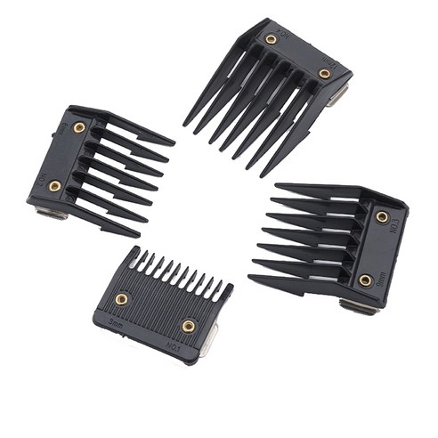 AFBEST 4 금속 지지대가 있는 Wahl용 부착 빗 세트 3mm 6mm 9mm 12mm, 검은 색