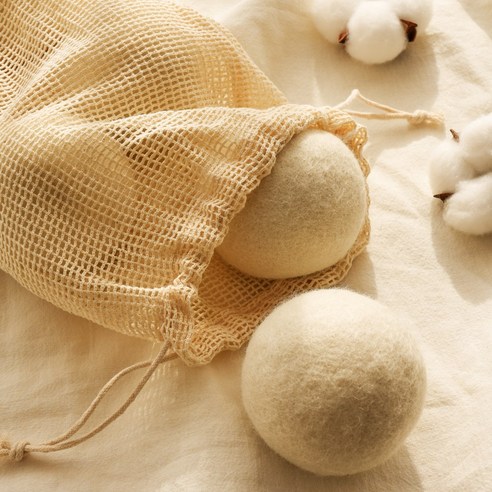 자연의 포근함으로 옷감을 감싸는 에테르나 양모 울 드라이어볼