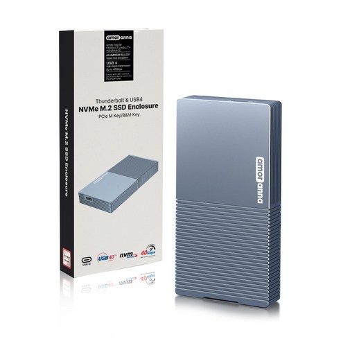 아모란나 NVMe 초고속 SSD 40Gbps 외장하드 케이스 USB4 썬더볼트4 ASM2464PD