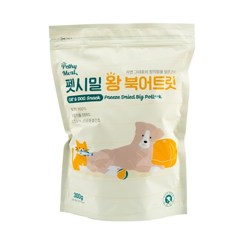 펫시밀 왕북어트릿 동결건조 강아지 고양이 간식, 4개, 300g