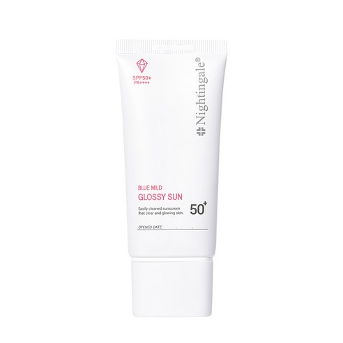 나이팅게일 블루 마일드 글로시 선크림 SPF50+ PA++++ 50ml, 2개