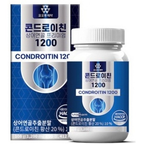 [코오롱제약] 콘드로이친 1200 1 200mg x 90정 (108g), 1개