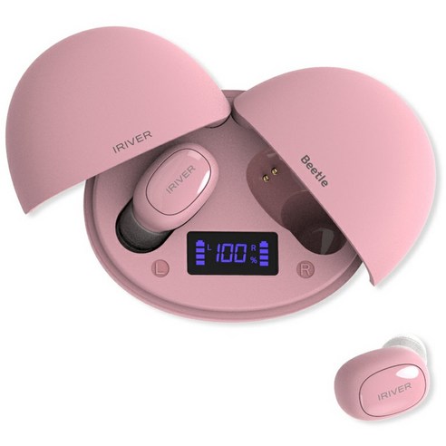 아이리버 TWS 비틀 ITW-G4 완전무선 블루투스 이어폰, 핑크