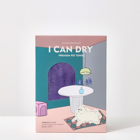도그아띠 I CAN DRY 타올, 1개