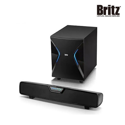 브리츠 Britz BR-GS7000 게이밍 블루투스 사운드바 우퍼 스피커, 1