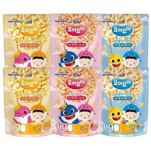 요미요미 미니팝 구운옥수수2+트리플치즈2+딸기요거트2(총6개), 구운옥수수2 딸기요거트2 트리플치즈2, 1개, 25g