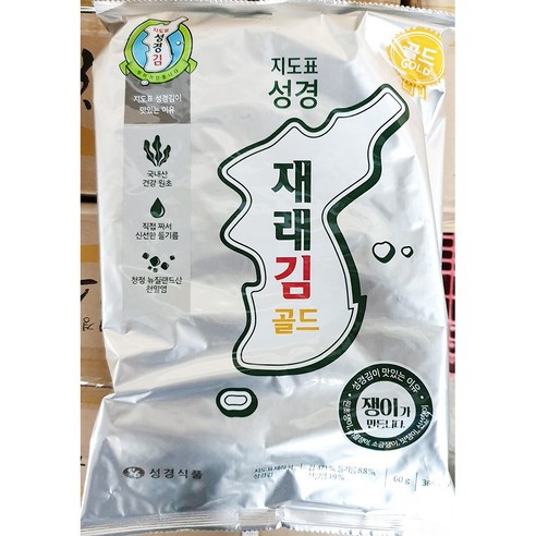 조미 전장김(지도표 골드 대 60g) 업소용 성경 김, 1개