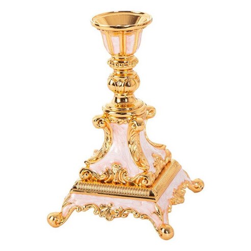 Tealight/Votive Holder 촛대 - 말린 꽃병 - 결혼식 특별 행사 파티를 위한 선물 양초 정원 욕실 스파 아로마 테라피, 금 화이트, 아연 합금