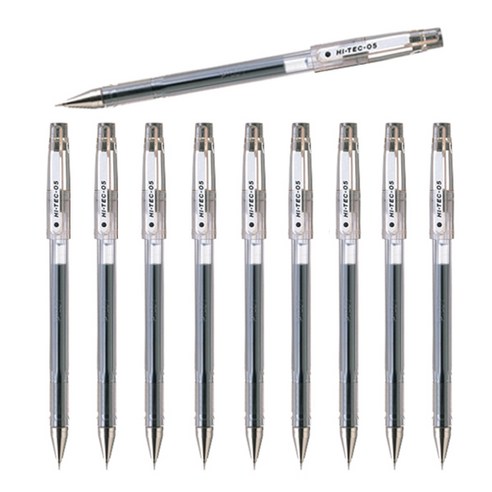 파이롯트 하이테크씨 0.25mm 0.5mm 볼펜 세트, 1개, 0.5mm 흑색10개 세트