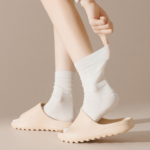 여름날의 산뜻함을 더하는 라이즈웰 여성 면양말, 컬러믹스 5켤레!