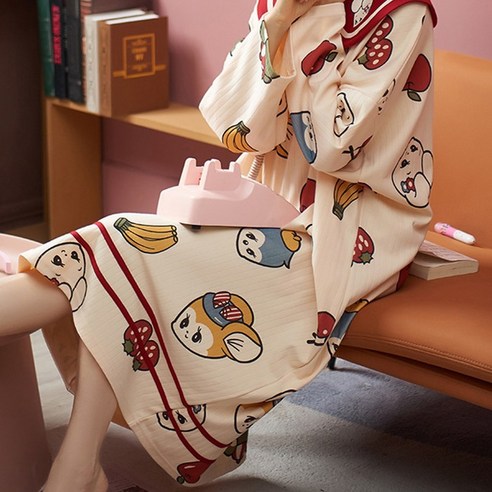 추천제품 가을의 여유를 선사하는, 사랑스러운 봄 가을 여성 잠옷