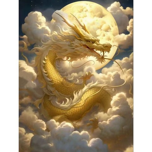 호우맘 액자 캔버스형 LED 보석십자수 DIY 키트 40 x 50 cm, HM-110 룡, 1개