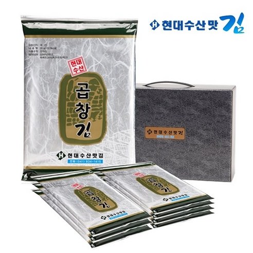 보령대천김 곱창김 14봉, 현대수산맛김 곱창김 14봉, 14개, 20g