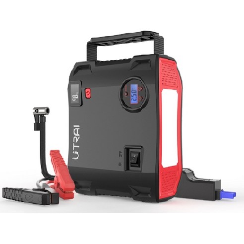 자동차 점프스타터 12v 24v 공용 utrai jump starter 4 in 1 펌프 공기 압축기 2000a 24000mah power bank 12v 디지털 타이어 호환, Jstar 5(12V), 협력사, 1개