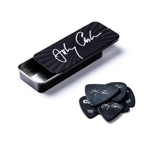 Jim Dunlop JCPT01M 조니 캐시 멤피스 피크 주석 모듬 중간 6개 피크/틴 Jim Dunlop JCPT01M Johnny Cash Memphis Pick Tin, 시그니처(중)