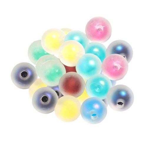 30PC 아크릴 라운드 비즈 느슨한 스페이서 DIY 목걸이 팔찌