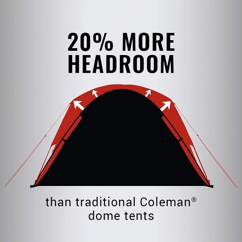 날씨 좋은 날에 콜맨 스카이돔 캠핑텐트로 편안한 캠핑 생활을 즐겨보세요.
