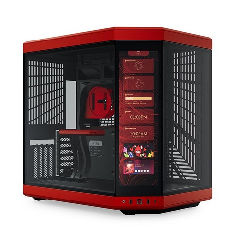 hytey70 touch SCREEN PC CASE 컴퓨터 케이스, 블랙