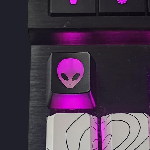 Alien Backlit Keycap Set - Custom kecaps for Cherry MX Mechanical Keyboard SA Profile R4 Keycaps, ALIEN / Escape Key, 외계인 / 탈출 키