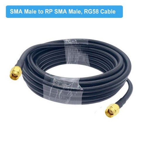 tl-wa850re 1M 2M 5M 10M 20M SMA 남성 SMA 남성 RG58 50OHM 동축 케이블 SMA 플러그 WIFI 안테나 연장 케이블 커넥터 어댑터 피그 테일, RP SMA M to RP SMA F|20CM Best Top5