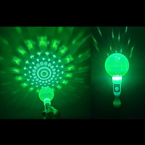 LED 미러볼 응원봉 야광봉 콘서트, 8개, 초록색