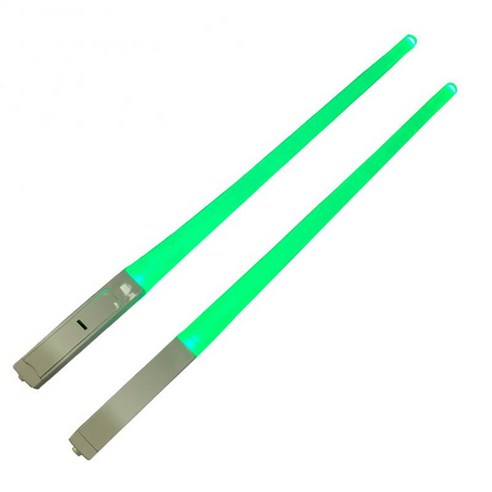 1 쌍 LED 빛나는 젓가락 콘서트 글로우 스틱 플래시 스틱 Lightsaber 젓가락 레스토랑 주방 식기 내구성 선물, 프랑스, Green