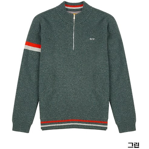남자 전판 솔리드 1/2 ZIP 방풍 스웨터_3MCSW091_3MCSW091