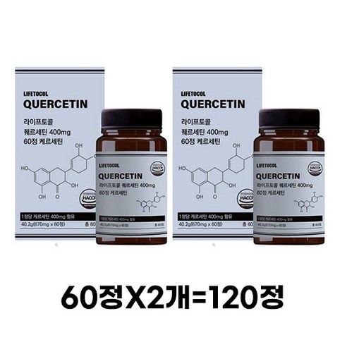 라이프토콜 퀘르세틴 400mg 60정 케르세틴, 1개