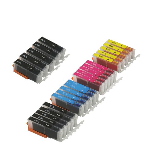 캐논 TS8090 MG7790용 PGI-970 CLI-971 대용량 XL 호환 카트리지, 25개 구성 (5카트리지 5세트), 1개