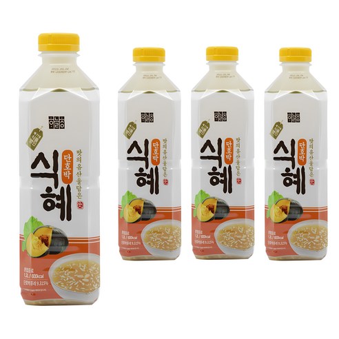 명인이야기 하늘청 단호박식혜 1.2L 쌀음료 식혜효능 전통식혜 가족 회사 탕빈실 음료, 6개