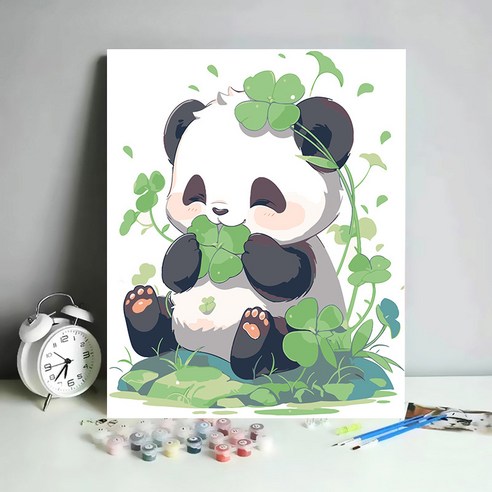 다솜이네 DIY 명화그리기 판다 유화 세트 30 x 40cm, 판다25, 1개