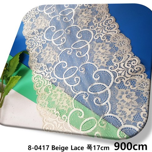 dklace 스판 레이스 8-0417 레이스 3 color ( 17cm (1yd 5yd 10yd) 기준 ), Beige (900cm_10yd), 1개
