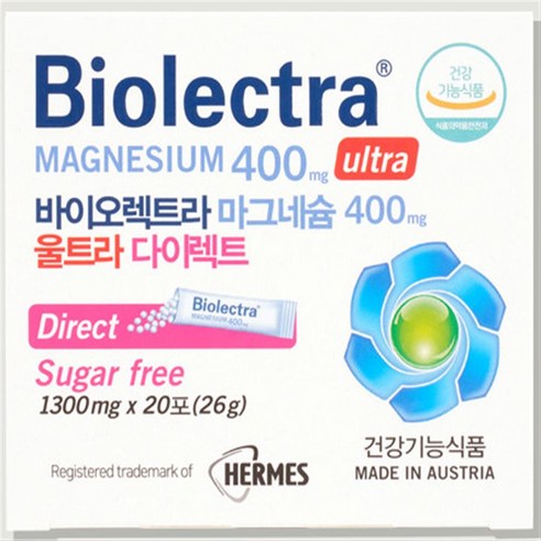 바이오렉트라 마그네슘 울트라 다이렉트 400mg 20포, 바이오렉트라 마그네..., 1개