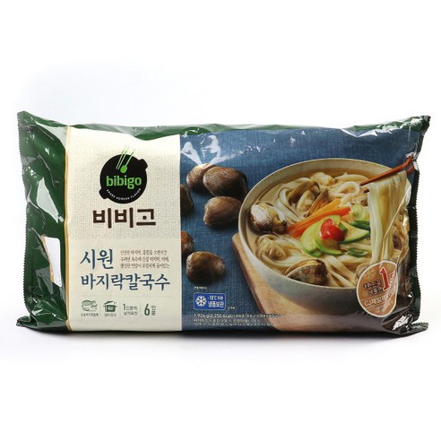 [글로벌푸드] [CJ]비비고 바지락 칼국수 321g x 6개입 6인분(낱개포장), 상세 설명 참조 Best Top5