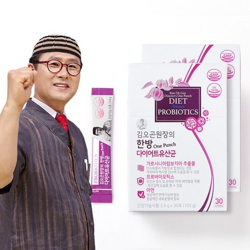 김오곤 원장의 한방(One-Punch) 다이어트유산균 60포(2개월분), 105g, 2개