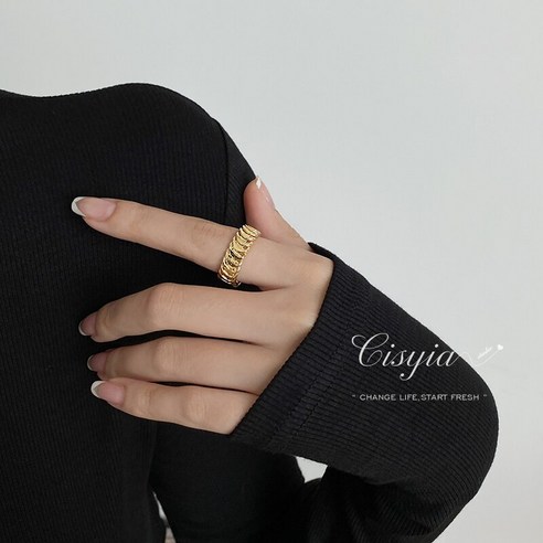 smySisiya 반지 와이드 에디션 여성 틈새 디자인 새로운 패션 성격 프랑스 기질 반지 색인 손가락